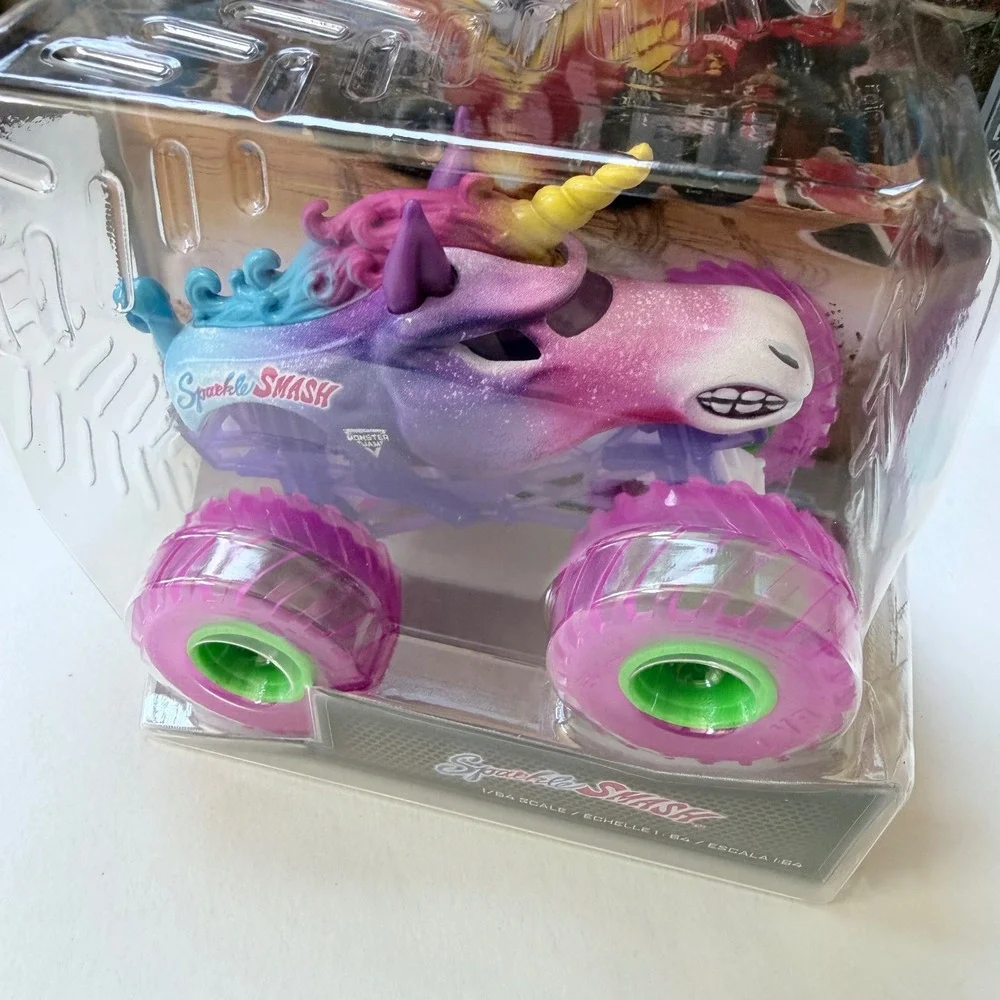 Monster Jam Sparkle Smash Unicorn Series 38 Street Treats 1:64 Scale New 2024